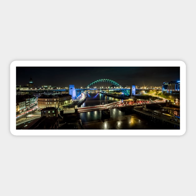 The Tyne Bridge Panoramic Sticker by davehudspeth